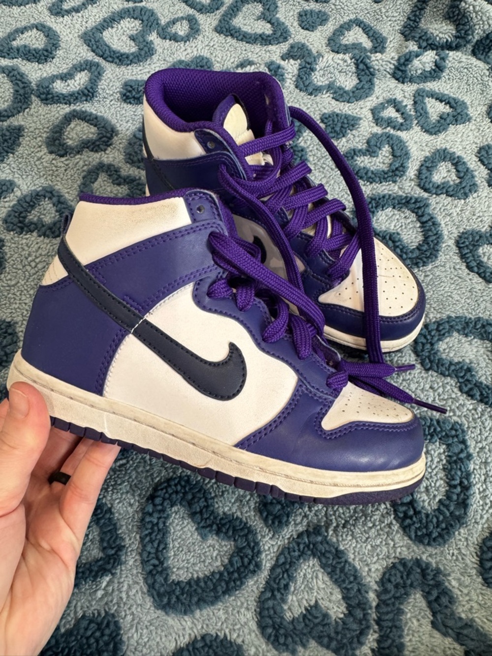 Nike Dunk High Purple Kid’s size 13 EUC